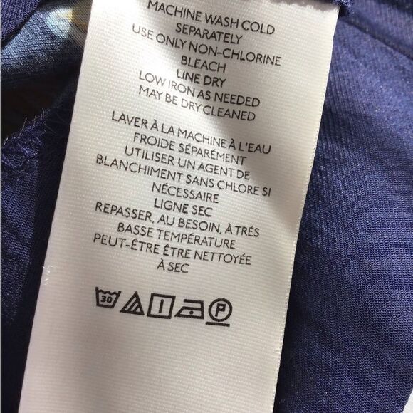 Anthropologie Maeve Blue Blouse Long Sleeve Button Down Sea Shell Size Small - Picture 7 of 10